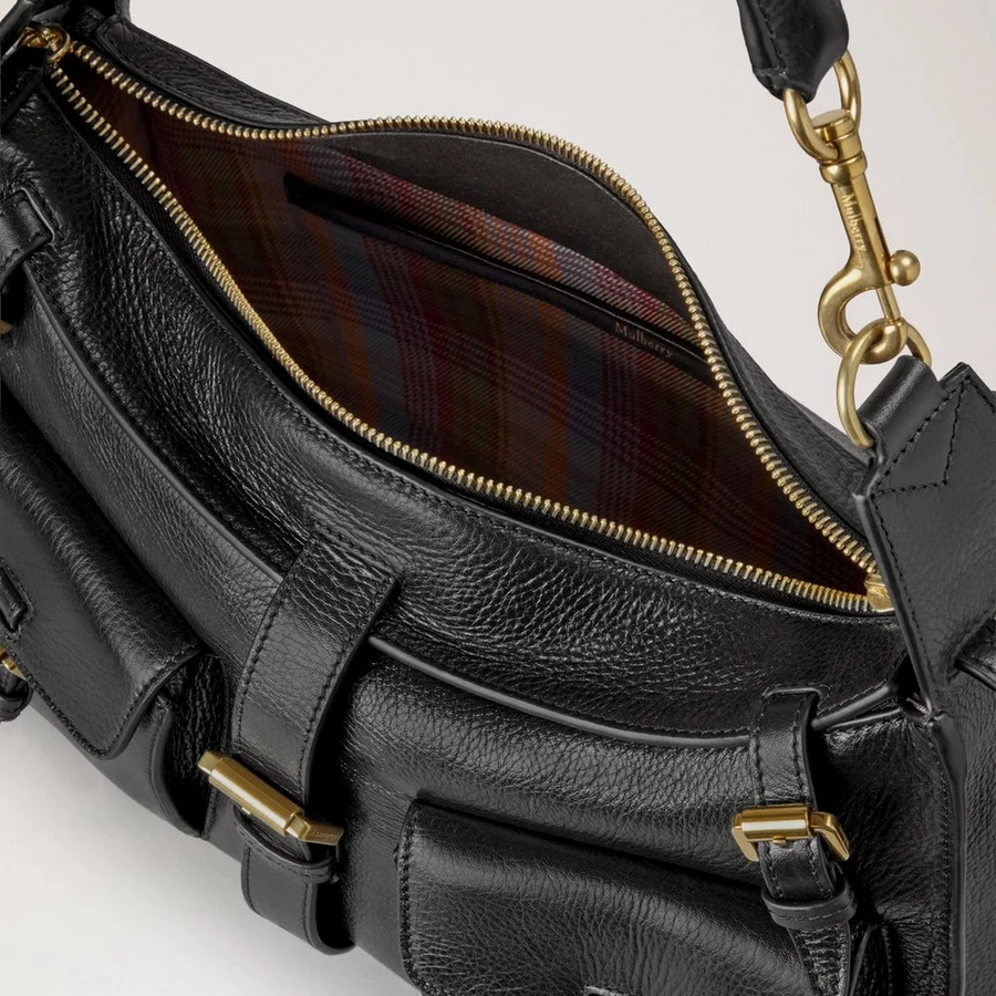 Mulberry Roxanne Axelväska High Shine Läder Svart