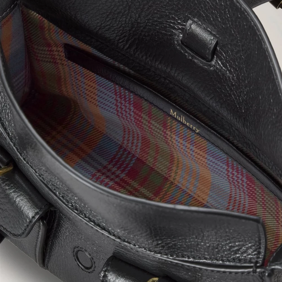 Mulberry Mini Roxanne High Shine Läder Svart