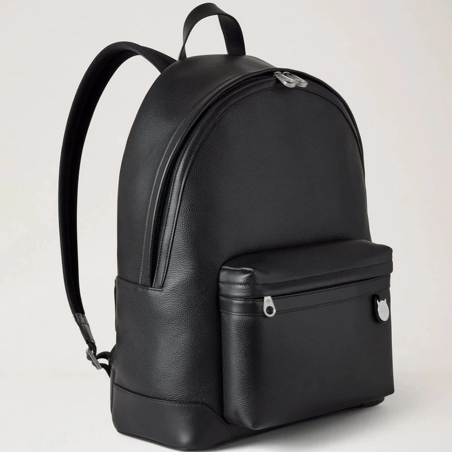 Mulberry Heritage Zipped Backpack Black Small Classic Grain - Taske - HH9925/205A100