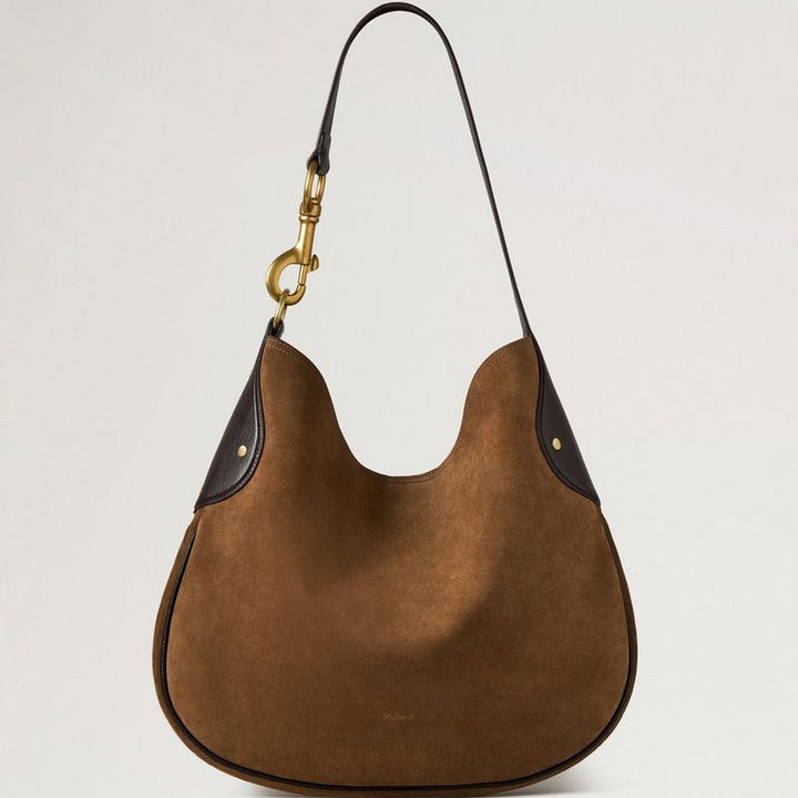 Mulberry Hackney Shoulder Bag Vintage Oak Suede - Taske - HH9956/047G924