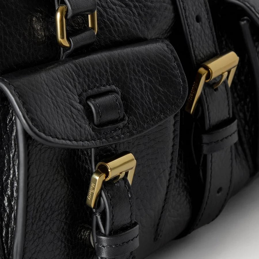 Mulberry Liten Roxanne High Shine Läder Svart