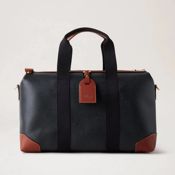Mulberry Heritage Day Clipper Black & Cognac tryckt Bioveg Scotchgrain