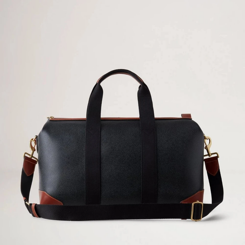 Mulberry Heritage Day Clipper Black & Cognac tryckt Bioveg Scotchgrain