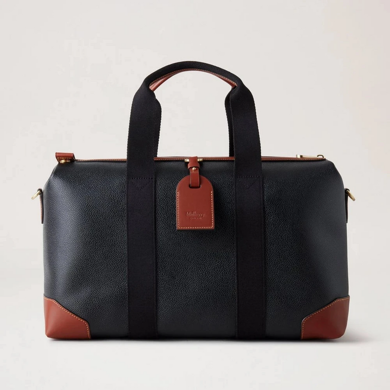 Mulberry Heritage Day Clipper Black & Cognac tryckt Bioveg Scotchgrain