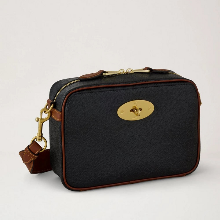 Mulberry Darley Camera Bag - Scotchgrain Black & Cognac Bio Based Scotchgrain – HS5219/127A340