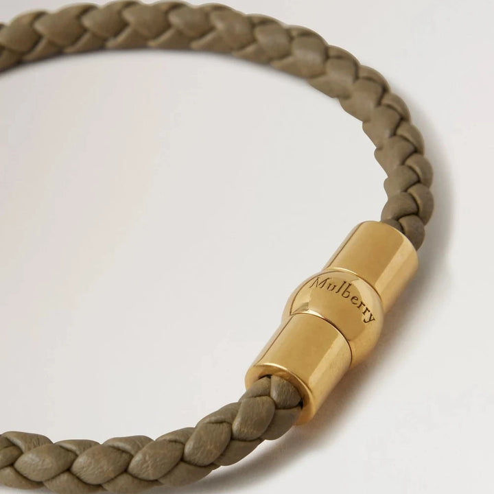 Mulberry Iris Bracelet Linen Green Heavy Grain 