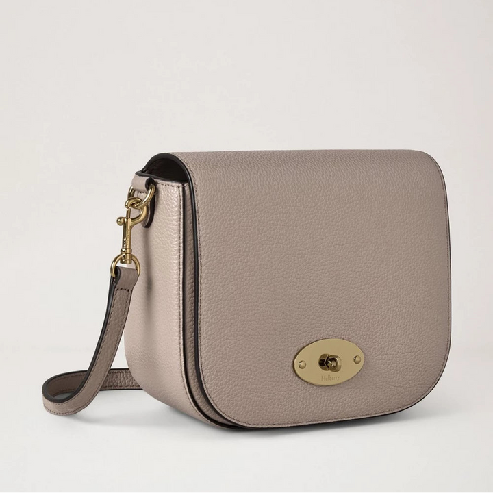 Mulberry Liten Darley Satchel Cashmere Taupe Small Classic Grain