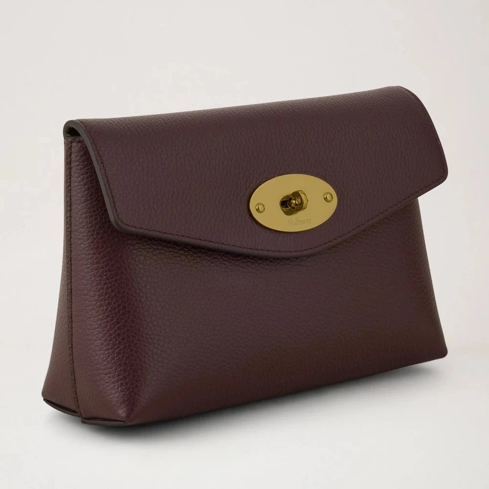 Mulberry Darley Cosmetic Pouch Oxblood Small Classic Grain – produktbild 2