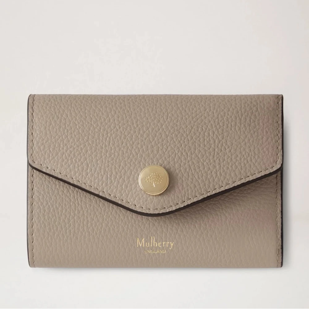 Mulberry Folded Multicard Wallet Small Classic Grain Cashmere Taupe Plånbok