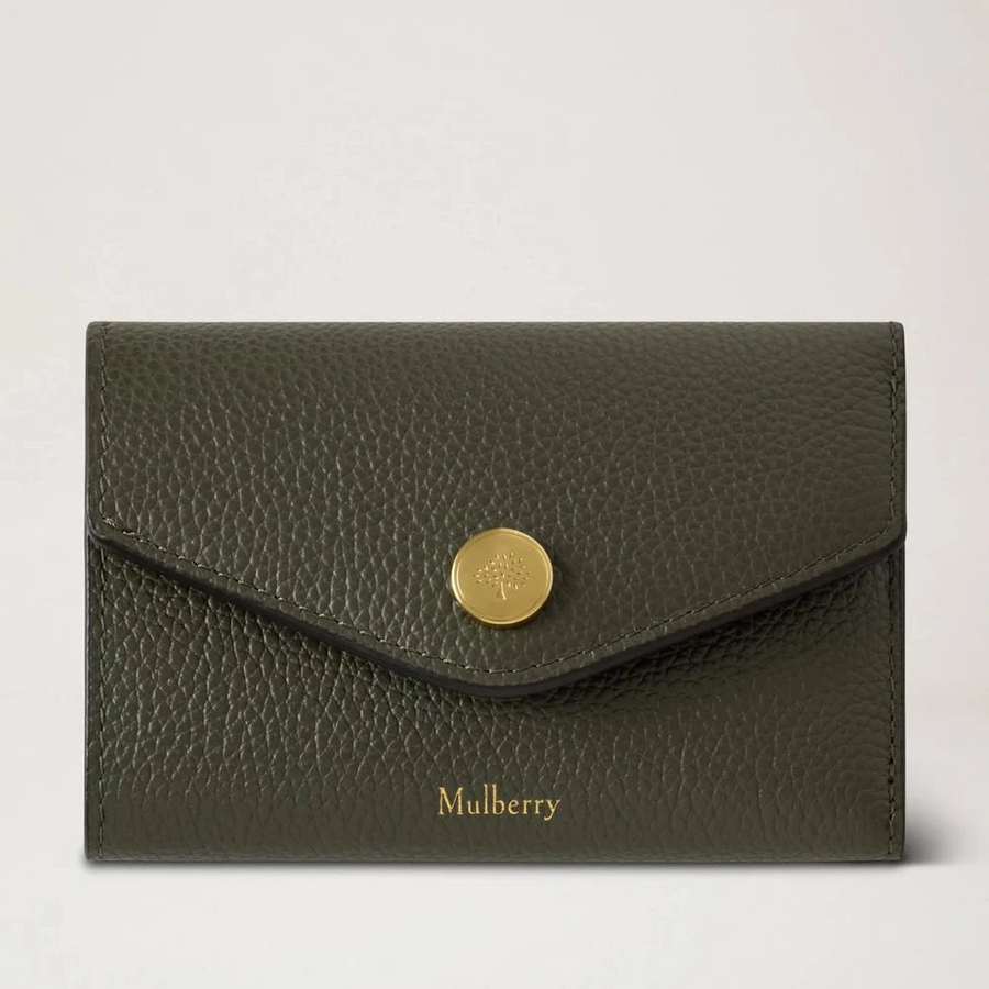Mulberry Vikt Multi-Card Plånbok Juniper Green Small Classic Grain