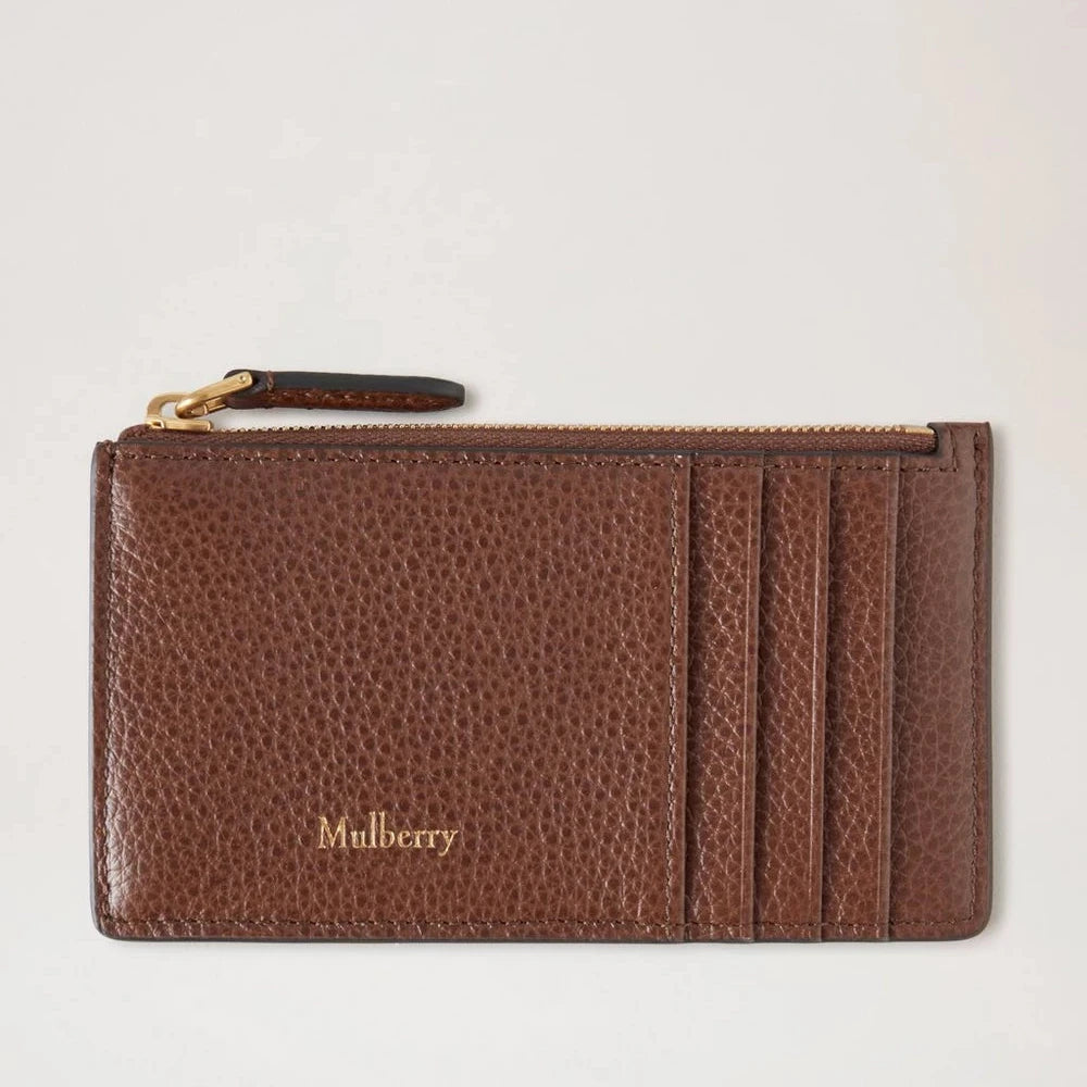 Mulberry Continental Long Zipped Card Holder Oak Two-Tone 