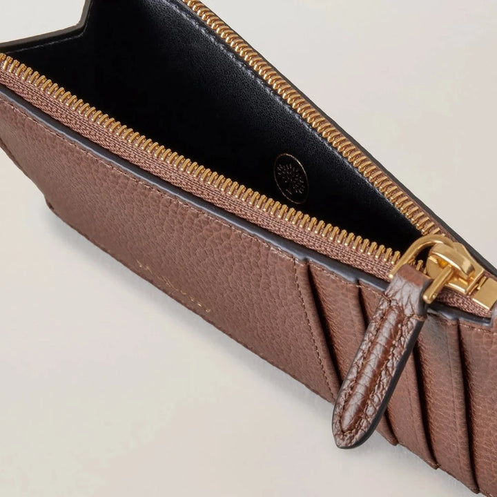 Mulberry Continental Long Zipped Card Holder Oak Two-Tone 