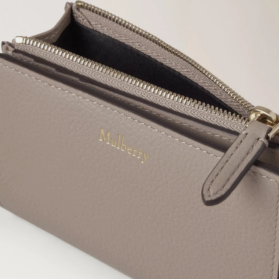 Mulberry Continental Bifold Plånbok Cashmere Taupe med dragkedja
