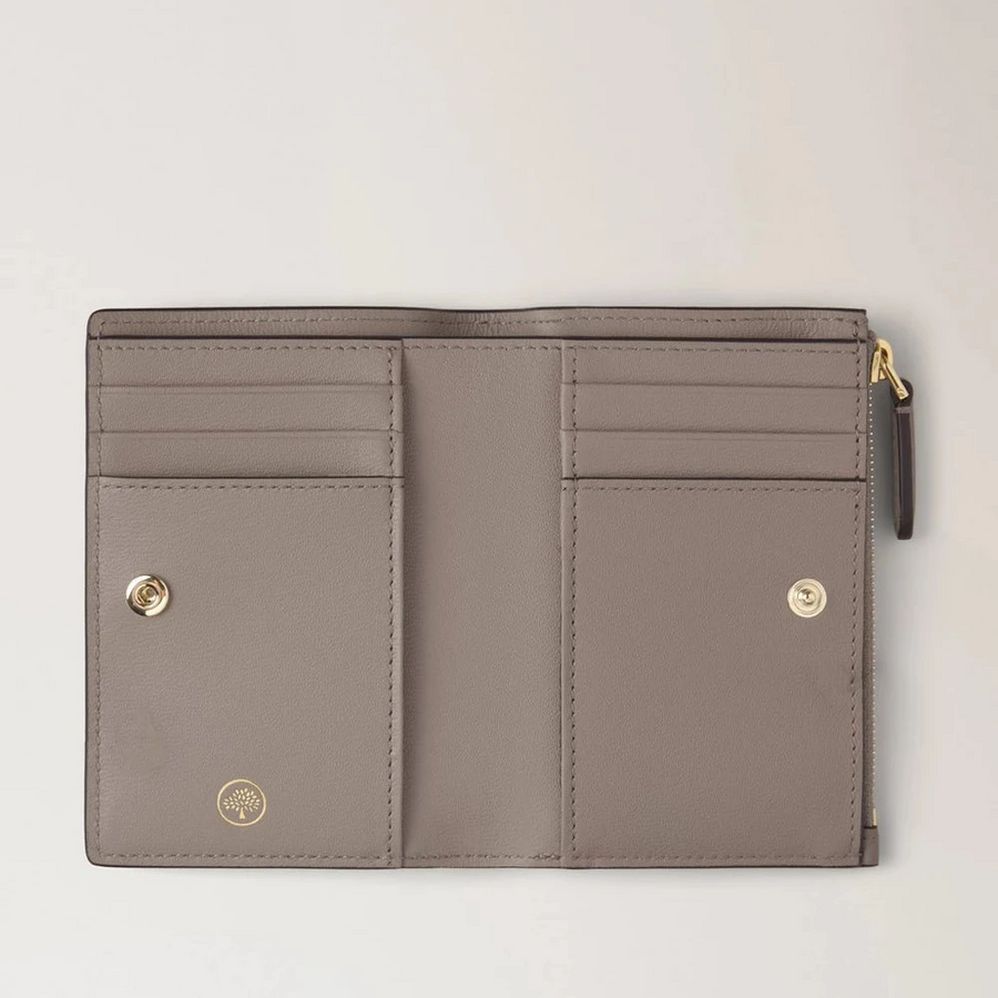 Mulberry Continental Bifold Plånbok Cashmere Taupe med dragkedja