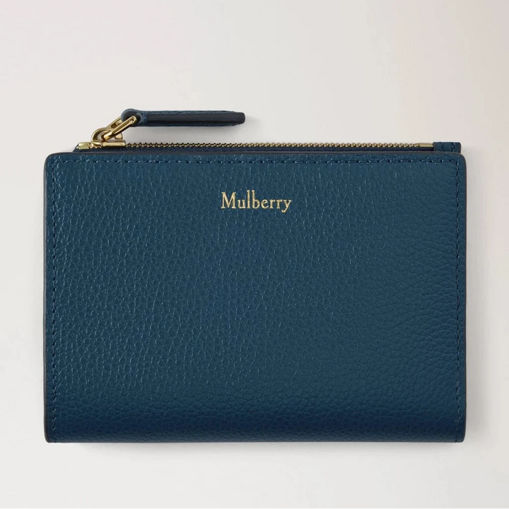 Mulberry Continental Bifold Zipped Wallet Ut ur det blå Small Classic Grain 