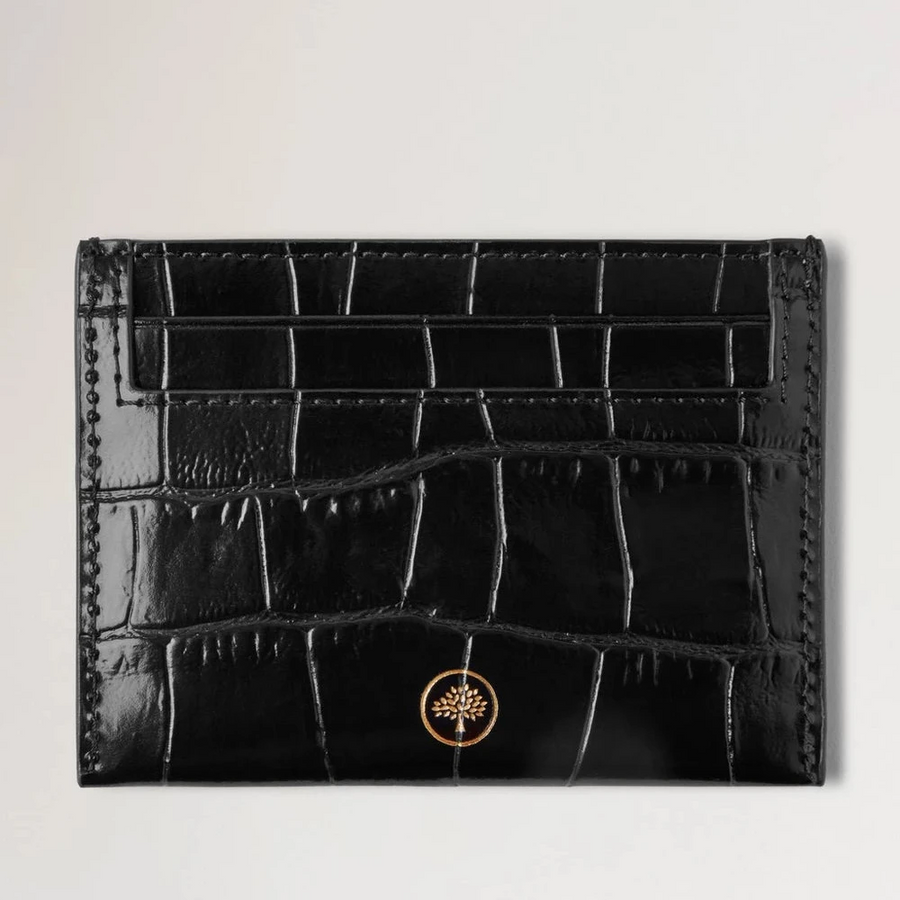 Mulberry Kreditkortsslip Black Shiny Small Croc