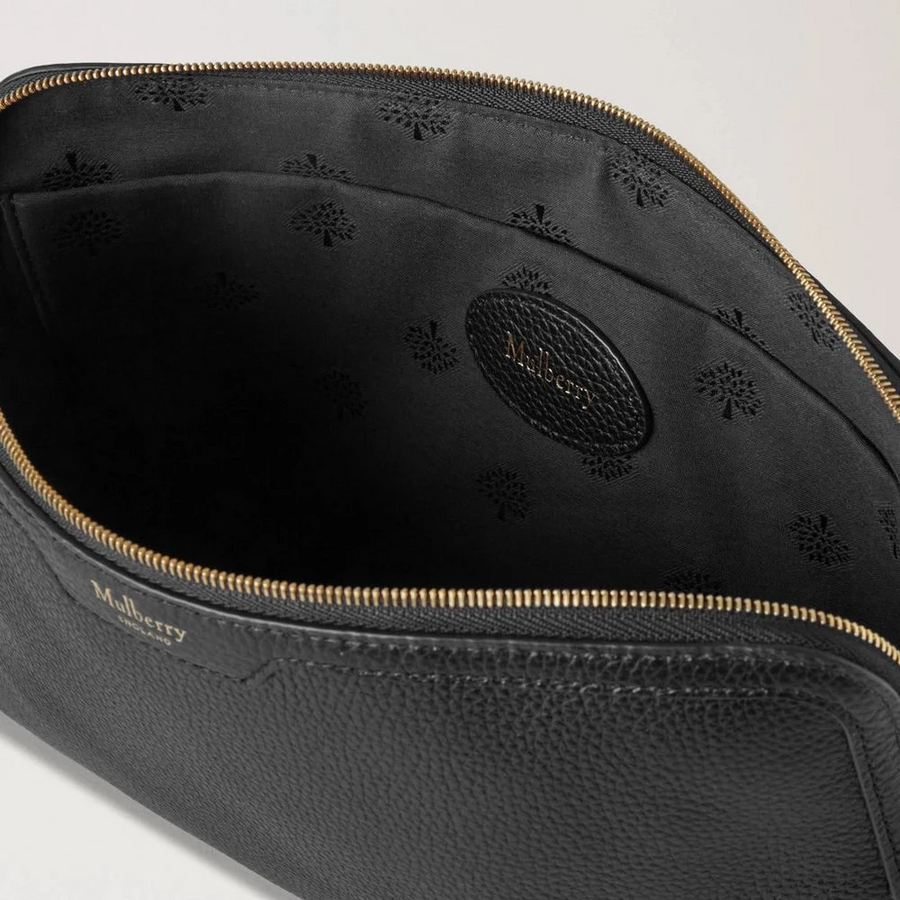 Mulberry Stor kosmetisk påse Svart Small Classic Grain