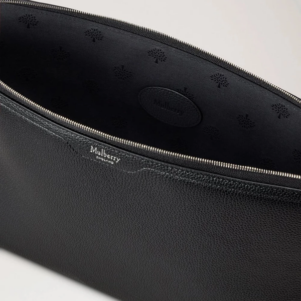 Mulberry Laptop Case Black Small Classic Grain