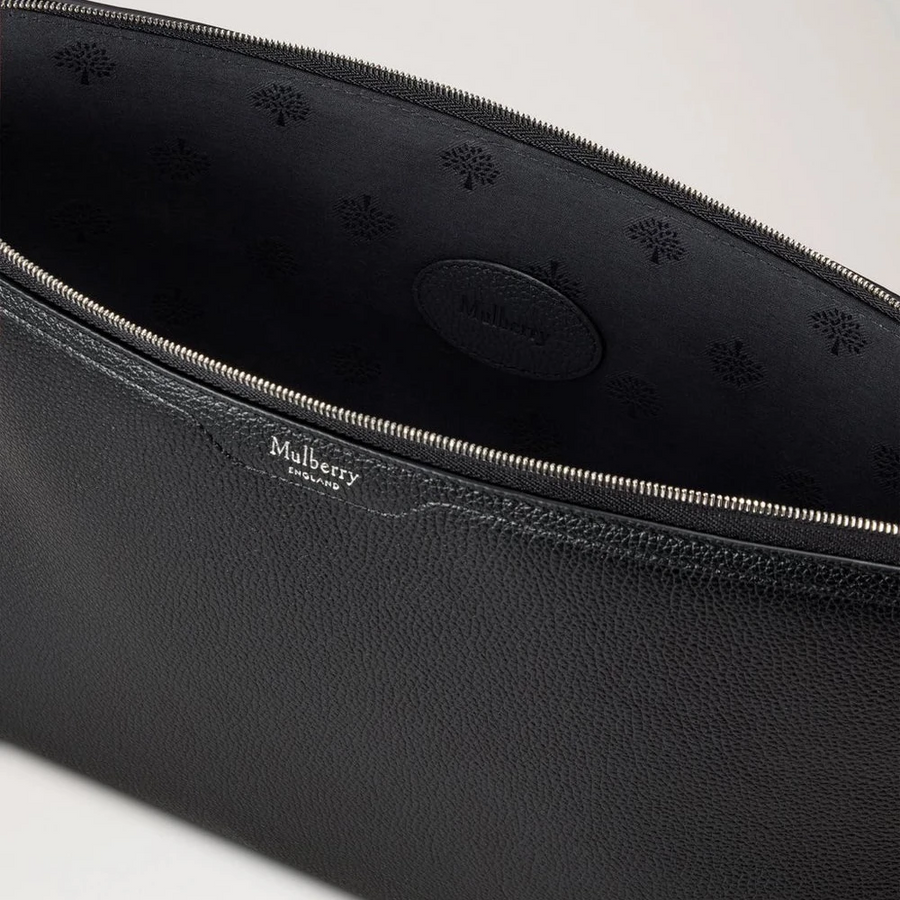 Mulberry Laptop Case Black Small Classic Grain