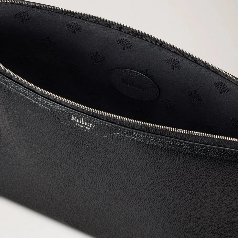 Mulberry Bärbar datorfodral svart liten klassisk korn