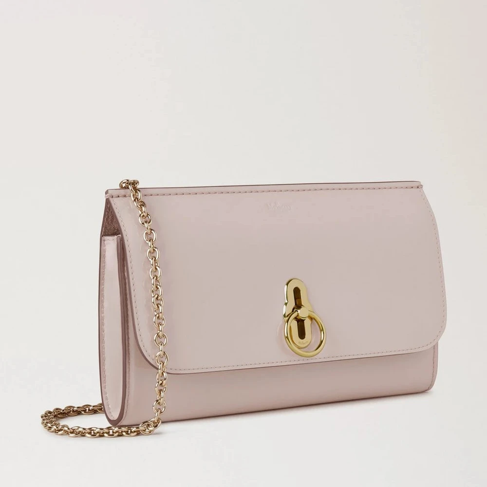 Mulberry Amberley Clutch Blossom Pink Soft Patent