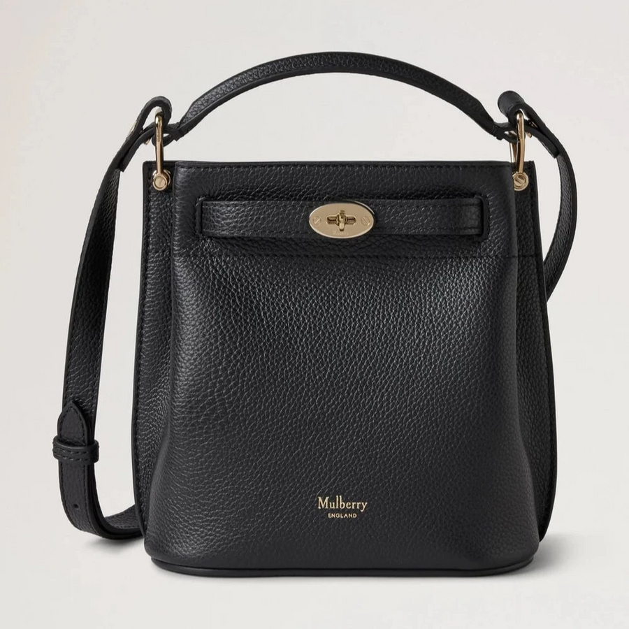 Mulberry Mini Islington Bucket Small Classic Grain Black