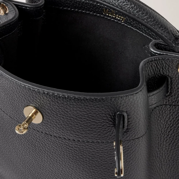 Mulberry Mini Islington Bucket Small Classic Grain Black