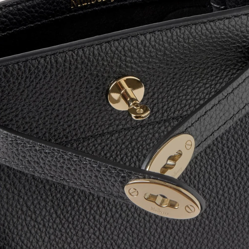 Mulberry Mini Islington Bucket Small Classic Grain Black
