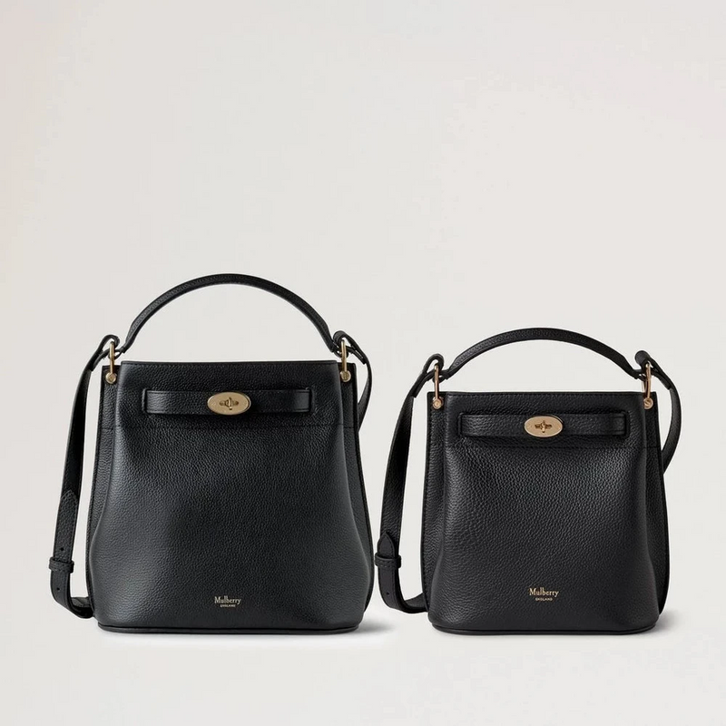Mulberry Mini Islington Bucket Small Classic Grain Black