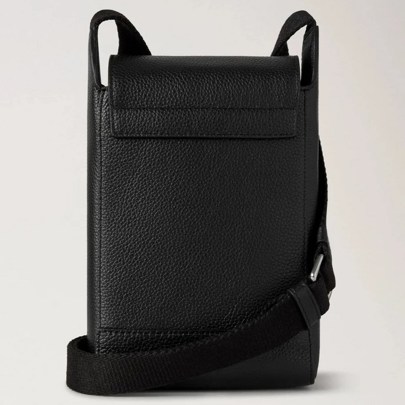 Mulberry Chiltern Phone Pouch Black Small Classic Grain