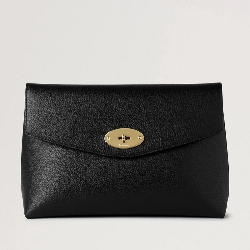 Mulberry Large Darley Cosmetic Pouch Black Small Classic Grain