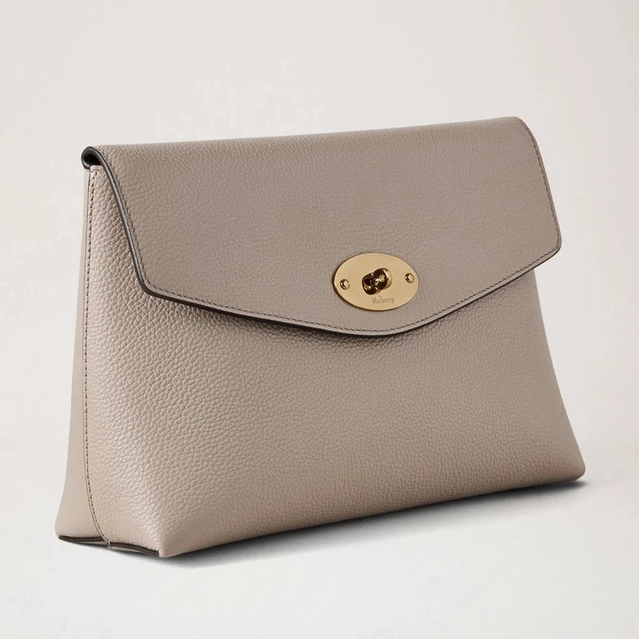 Mulberry Stor Darley kosmetikpung Cashmere Taupe Small Classic Grain 