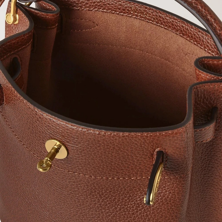 Mulberry Mini Islington Bucket Oak Two-Tone Small Classic Grain