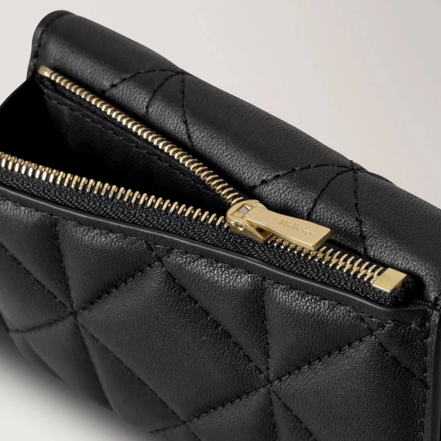 Mulberry Darley Vikt Multi-Card Plånbok Svart Quiltad