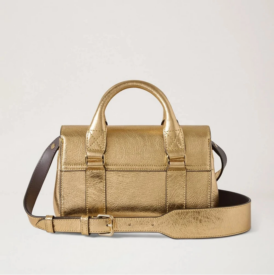 Mulberry Mini arv Bayswater Metalliskt Somerset Gold