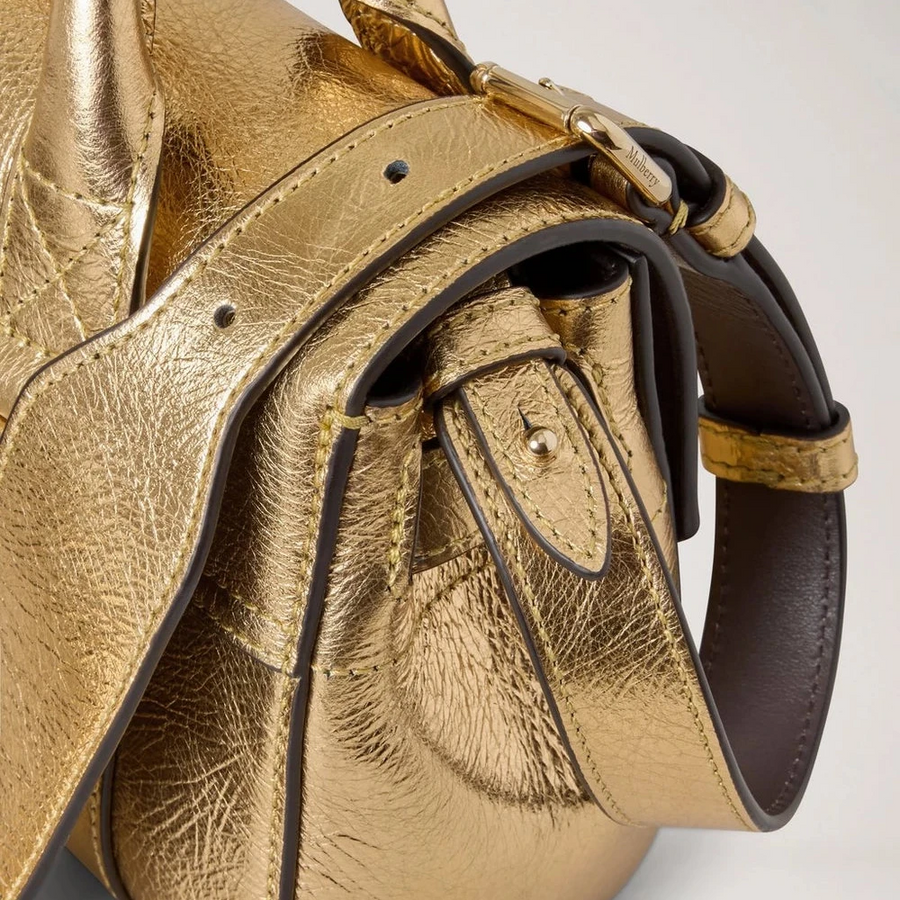 Mulberry Mini arv Bayswater Metalliskt Somerset Gold