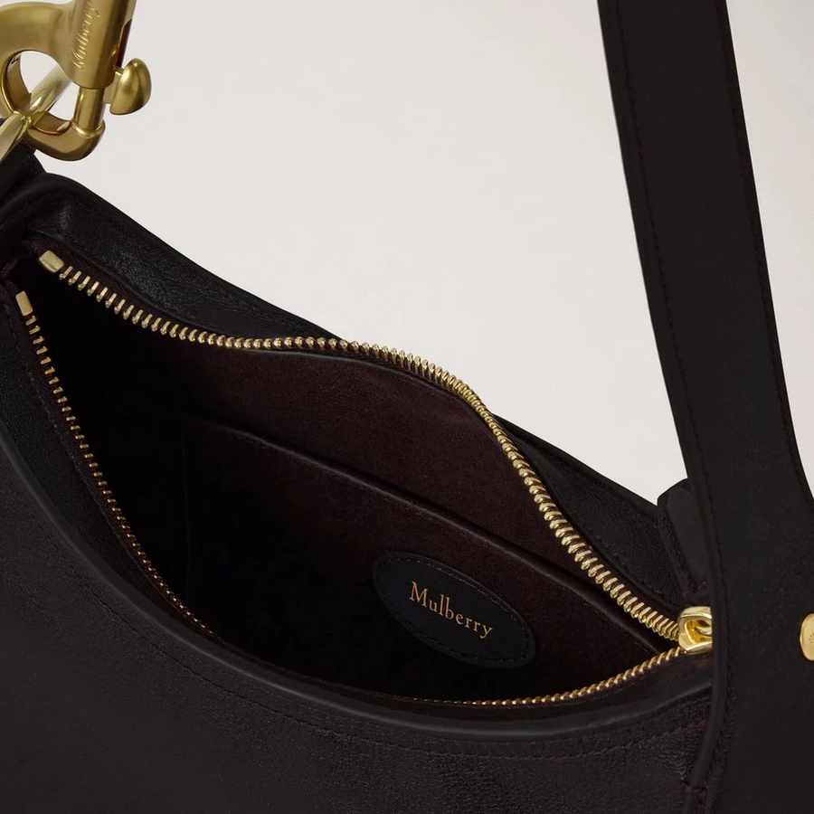 Mulberry Small Hackney Shoulder Bag Ebony Shiny Buffalo - Taske - RL8929/726A110