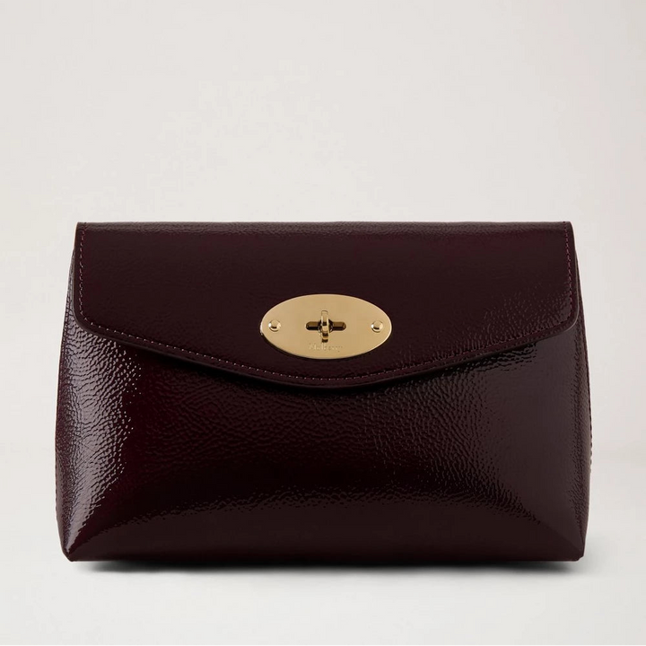 Mulberry Darley Kosmetisk Puoch Deep Aubergine Patent