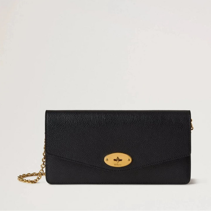 Mulberry Darley Clutch Small Classic Grain Black