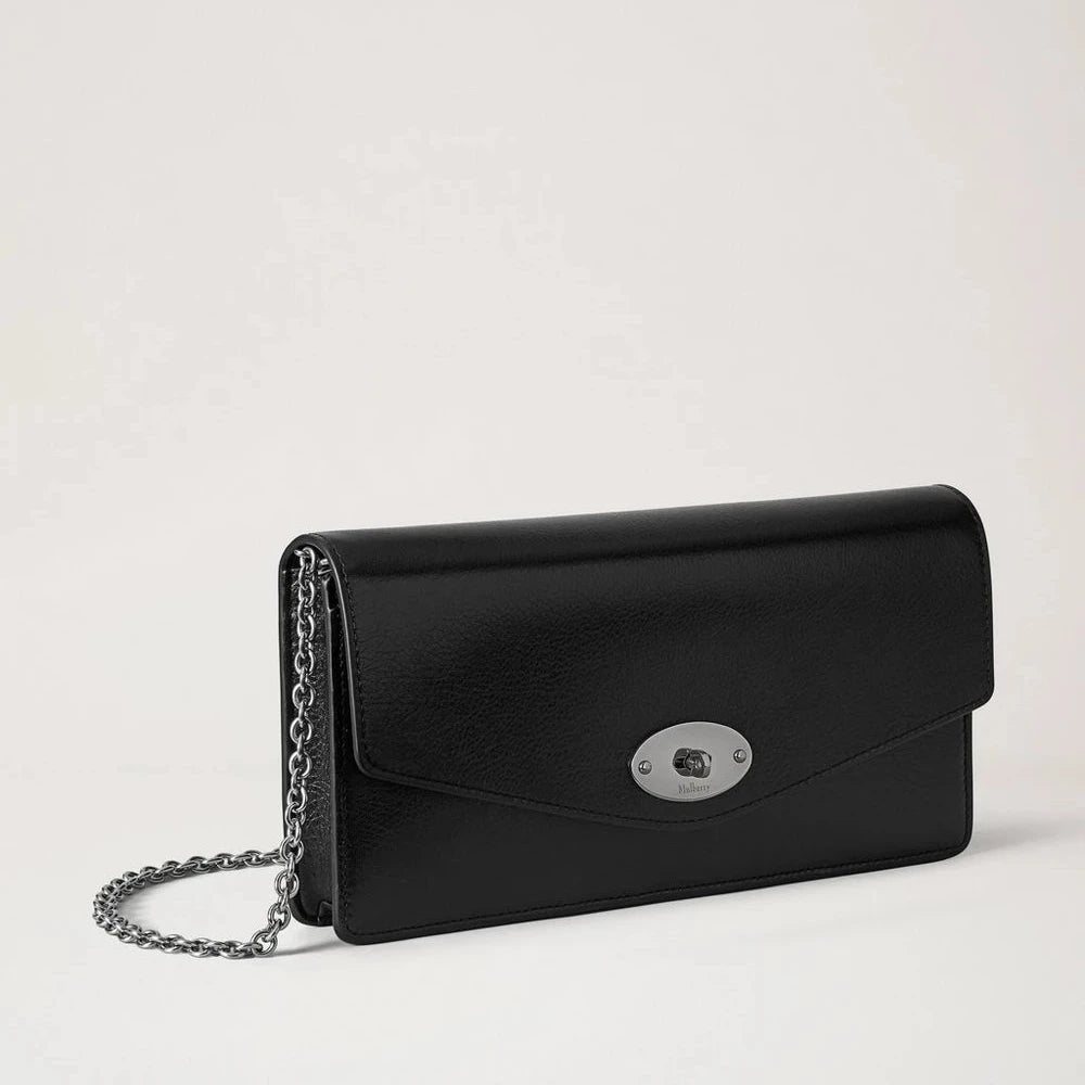 Mulberry Darley Clutch Black High Shine Leather