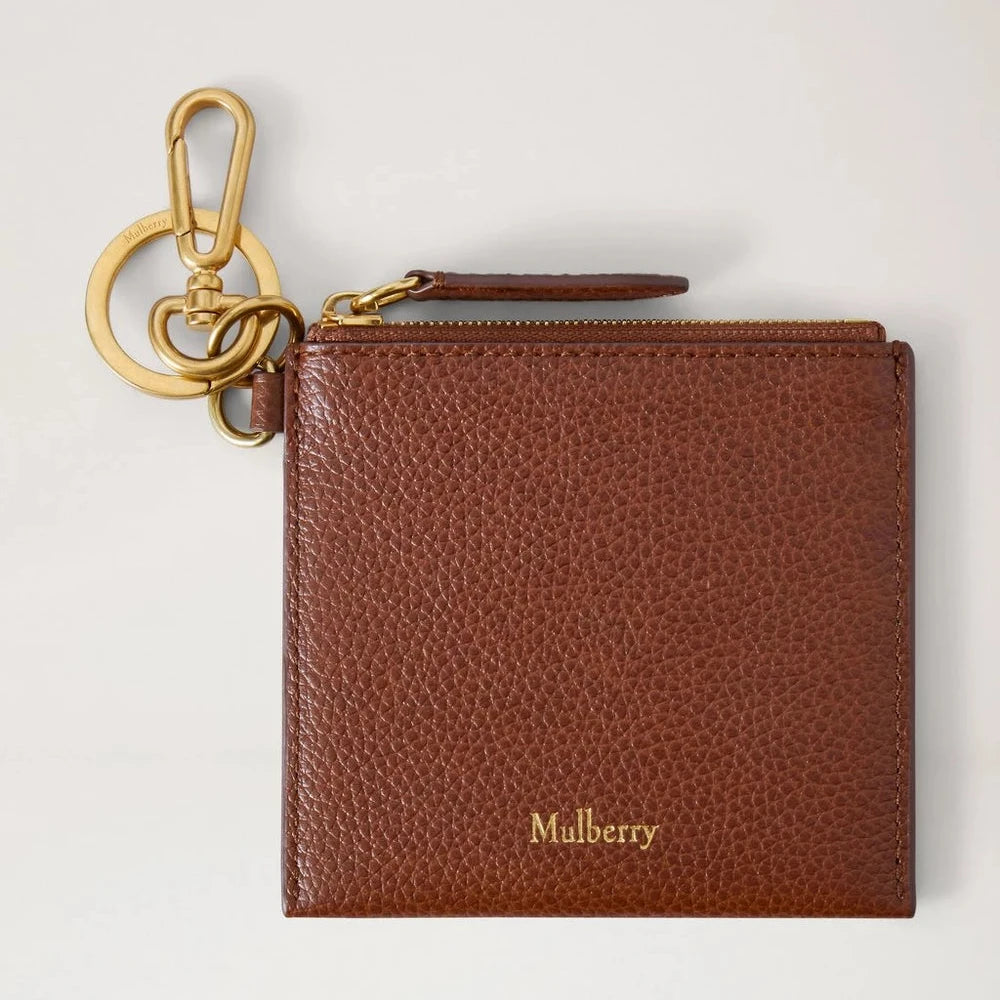 Mulberry Clip Zipped kreditkortsfodral Oak Two-Tone Small Classic Grain 