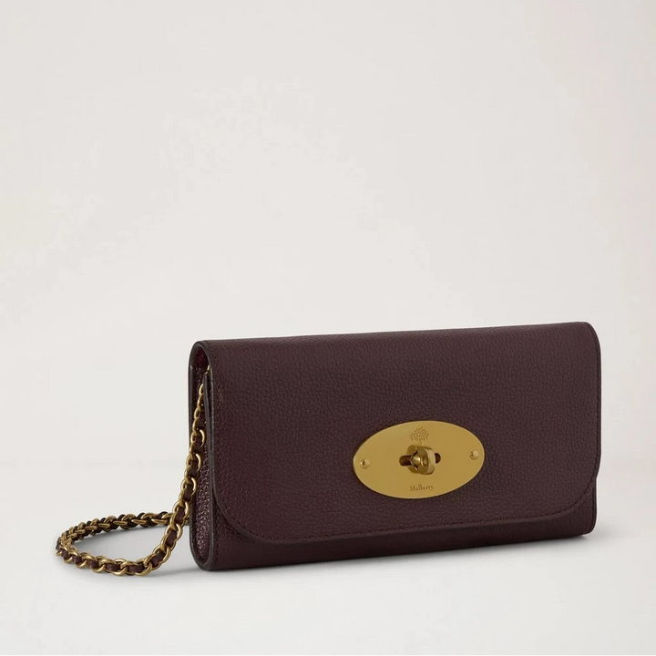Mulberry Lily Chain Wallet Oxblood Small Classic Grain – produktbild 2