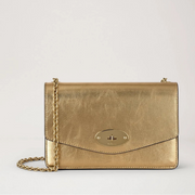 Mulberry Small Darley Somerset Gold Metallic Leather 