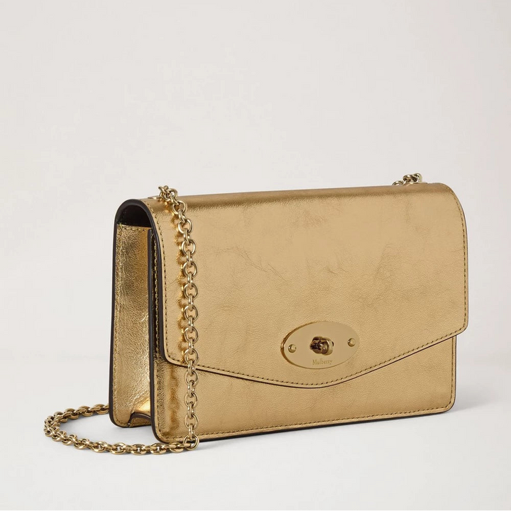 Mulberry Small Darley Somerset Gold Metallic Leather – produktbild 2