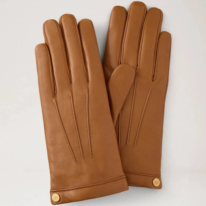 Mulberry Mjuka Nappa-handskar Oak – VG4108/192G110-001