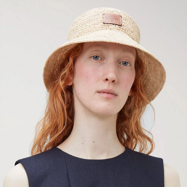 Mulberry Summer Raffia Bucket Hat / Summer Hat