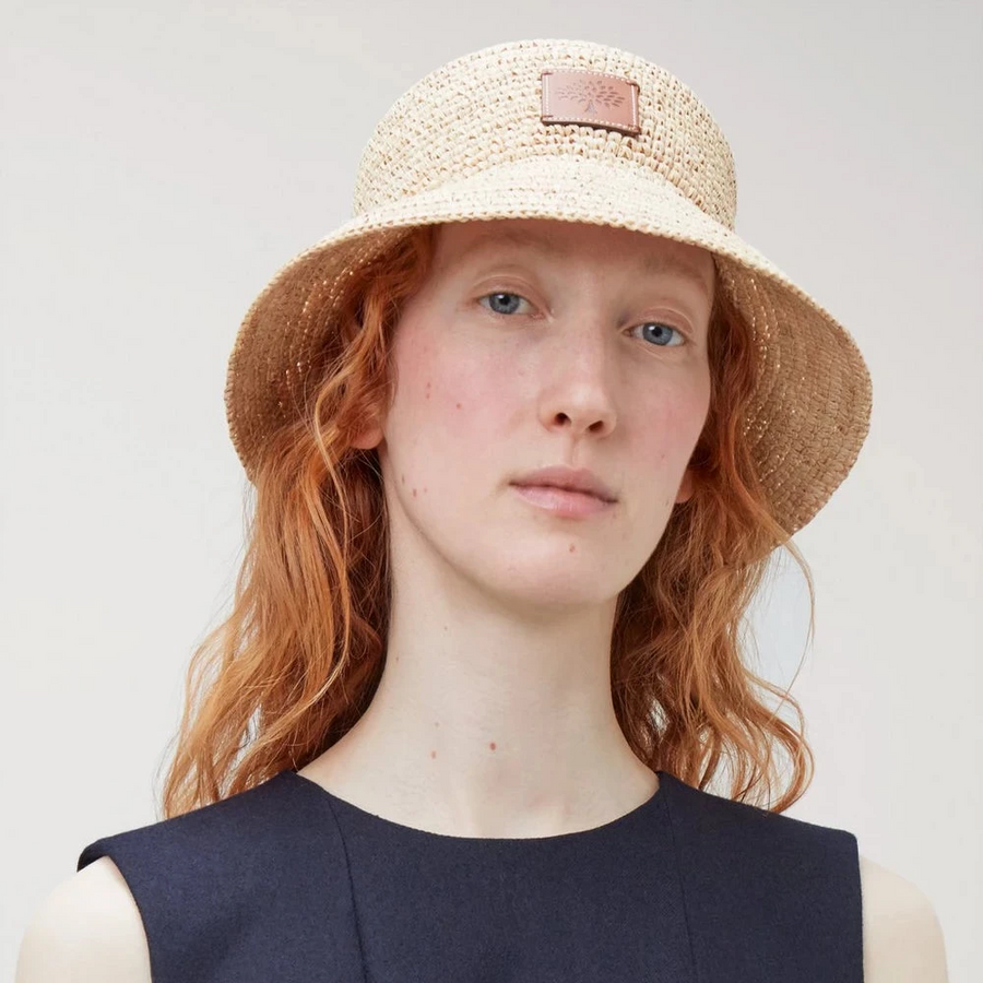 Mulberry Summer Raffia Bucket Hat / Summer Hat