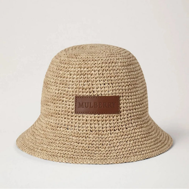 Mulberry Raffia Bucket Hat Natural 100% Pappersraffia 
