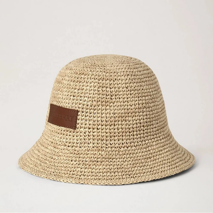Mulberry Raffia Bucket Hat Natural 100% Pappersraffia 