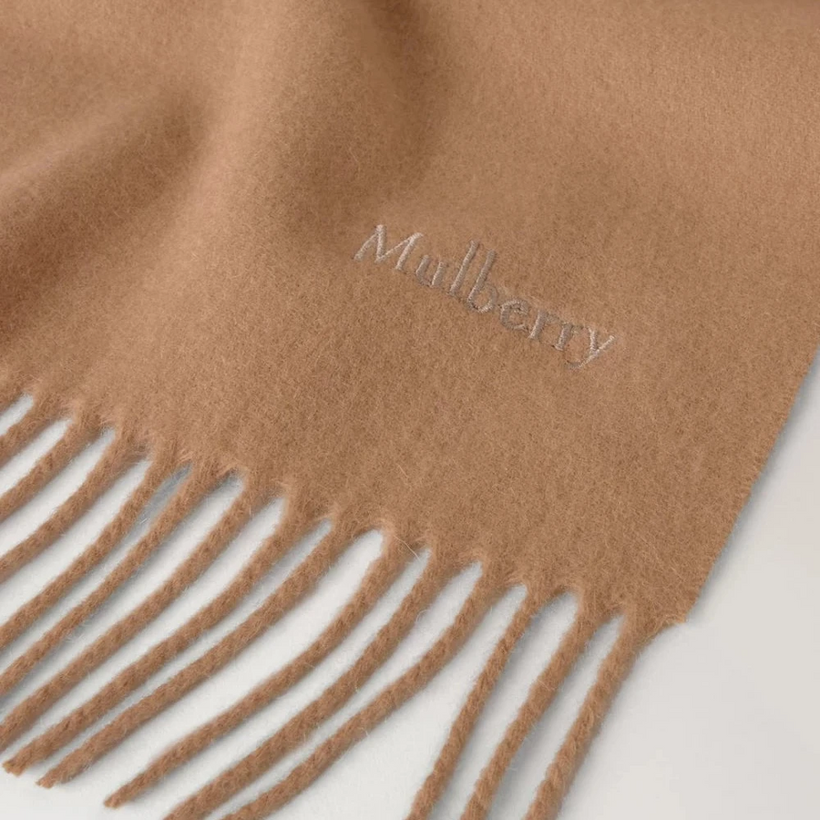 Mulberry Liten solid merinoullscarf Camel